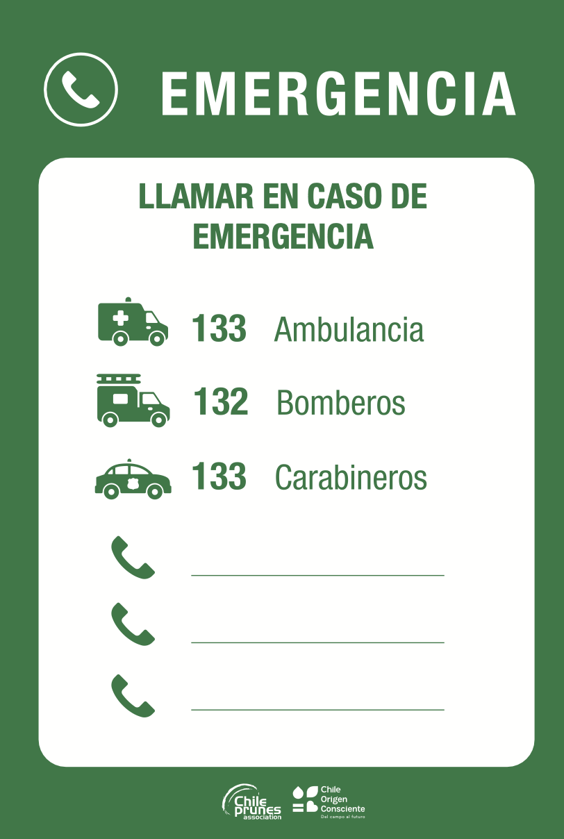 Señalética: Teléfonos de emergencia